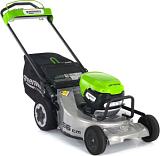 Газонокосилка аккумуляторная самоходная GreenWorks LM221S без АКБ и ЗУ (PRC, BL 82В, 56 см, 4.0 кВт, алюминий, 2 слота для АКБ, мульч., 65 л, 53 кг)