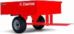 Тележка - прицеп ZimAni GT430 Red для садовых тракторов, с механизмом опрокидывания (оцинкованной сталь, 500 кг)