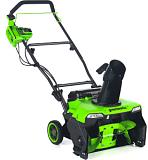 Снегоуборщик аккумуляторный GreenWorks GD40STX2 с АКБ 5 А/ч и ЗУ (PRC, BL 40В, ширина 40 см, слот на 2 АКБ, металл. шнек, фара, 22 кг)