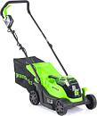 Газонокосилка аккумуляторная GreenWorks GD24LM33 с АКБ 2 А/ч и ЗУ (PRC, BL 24В, 33 см, пластик, мульчирование, травосборник 30 л, 9.5 кг)